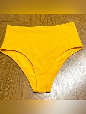 NWOT! aerie High-Waist Bikini Bottoms - Bright Yellow Size Large